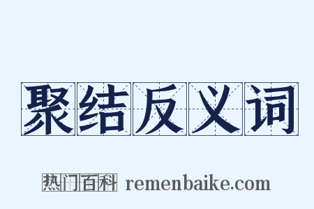 聚结反义词是什么意思的图片